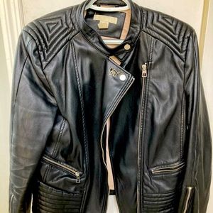 Vegan leather moto jacket